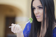 Girl eating