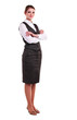 Photo: Young caucasian business woman with arms crossed Young caucasian business woman with arms crossed