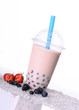Beerenmix Boba Tea mit Tapioka-Perlen