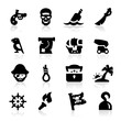 Pirates icons set Elegant series