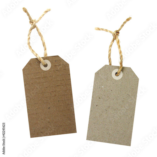 Foto: Etiquettes "recyclables" avec oeillet Etiquettes "recyclables" avec oeillet