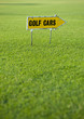 Foto: Golf cars sign Golf cars sign