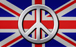 Aluminum Union Jack and Peace Sign