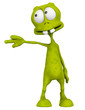 alien cartoon pointing