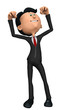 Illustration: businessman victory dance businessman victory dance