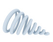 Illustration: cone shaped bended spring - solated on white background cone shaped bended spring - solated on white background