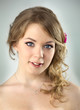 Studio Portrait of Young Teenager Girl / with hairstyle and ligh