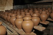 Many unfinished ceramic