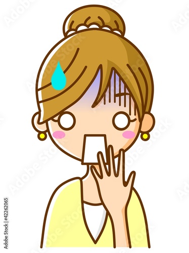 Illustration: ショックを受ける女性 ショックを受ける女性