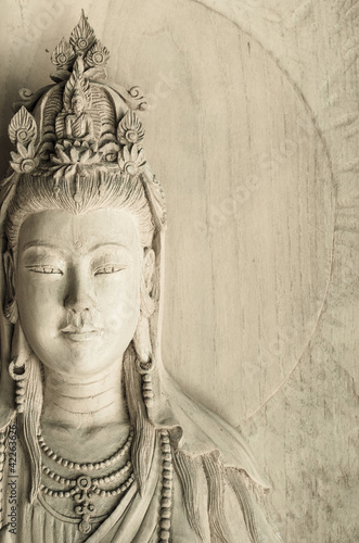 Photo: Thai art on wooden carve. Thai art on wooden carve.