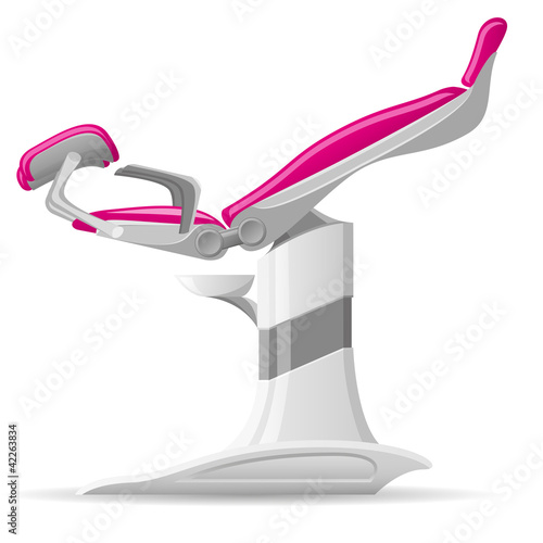 Vektor: medical gynecological chair vector illustration medical gynecological chair vector illustration