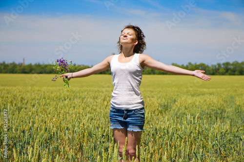Photo: Girl enjoying Girl enjoying