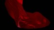 Red velvet fabric, Slow Motion