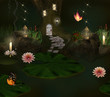 Enchanted nature series - enchanted pond and elf house