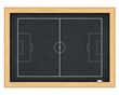 Vector: Football field on blackboard Football field on blackboard