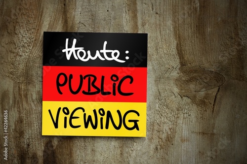 Illustration: zettl-brettl flagge deutschland heute: public viewing I zettl-brettl flagge deutschland heute: public viewing I