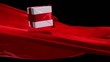 Video: Gift box falling against red fabric, Slow Motion Gift box falling against red fabric, Slow Motion