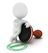 3d white people approved rubber stamp