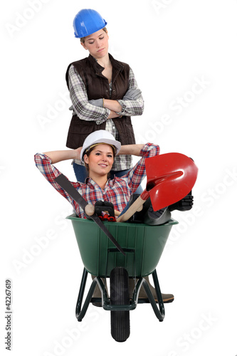 Photo: Woman sick and tired of having to pick up the slack Woman sick and tired of having to pick up the slack
