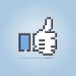 3D render effect like hand social icon illustration
