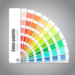 Color palette guide on grey background