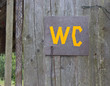 Wooden toilet house in the forest