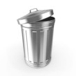 Steel trash can