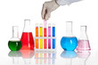 Set of chemical flasks and test tubes