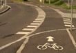 Markierter Radweg