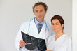 Doctors looking at an x-ray