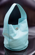blue leather woman bag