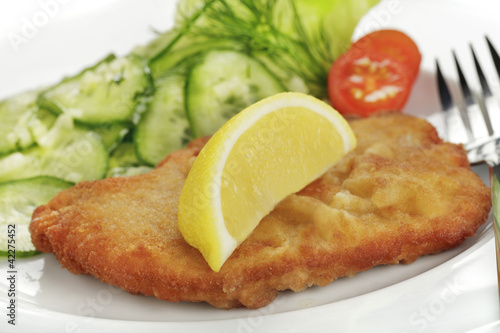 Foto: Schweineschnitzel mit Gurkensalat Schweineschnitzel mit Gurkensalat