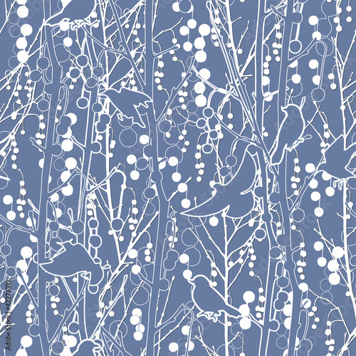Vector: December seamless background December seamless background