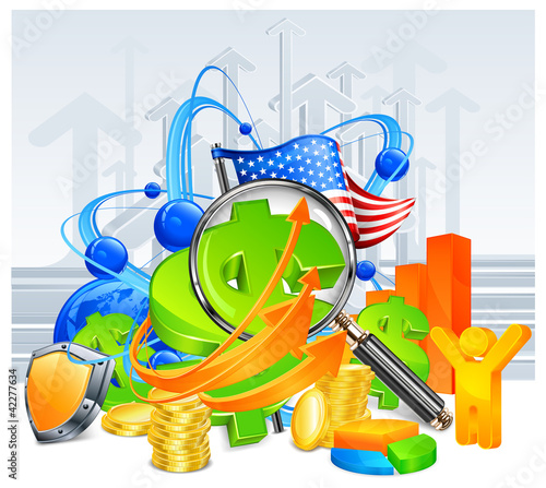 Vektor: business development background business development background