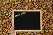 Coffee Beans with sign - special offer