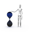 Gliederpuppe mit Sanduhr