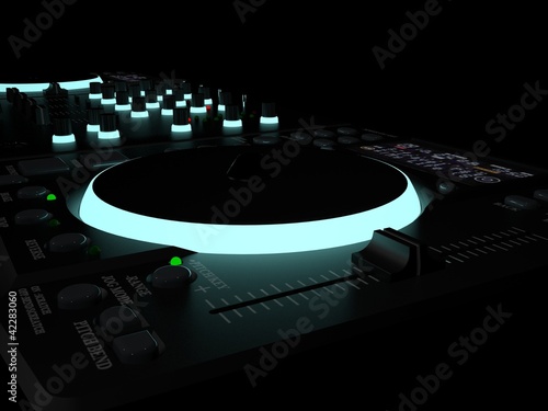 Illustration: dj console dj console