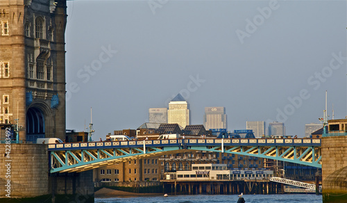 Photo: canary wharf from tower bridge canary wharf from tower bridge