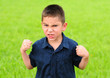 Angry young boy