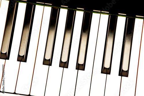 Photo: close-up of the piano keys close-up of the piano keys