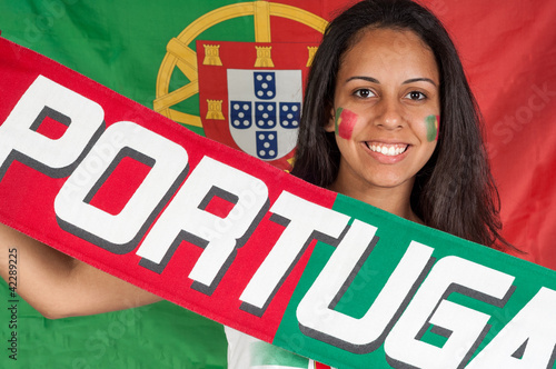 Photo: Portual soccer fan Portual soccer fan