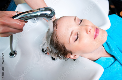 Photo: washing hair washing hair