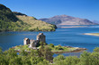 Eilean Donan Castle under a blue sky