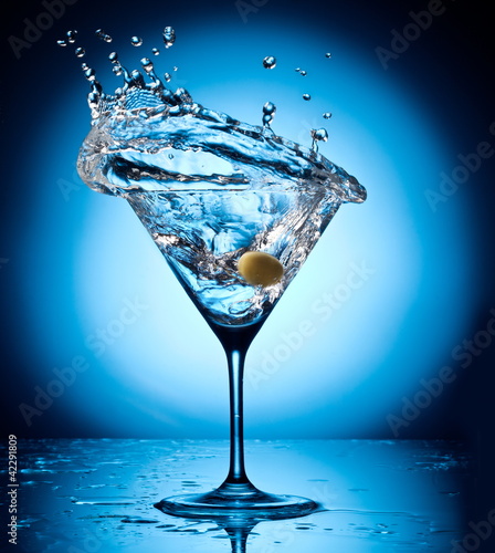 Photo: Splash martini from flying olives. Splash martini from flying olives.
