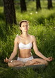 Photo: Practicing of yoga outdoors. Practicing of yoga outdoors.