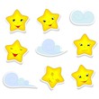 Cartoon Stars And Clouds