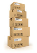 Stack of cardboard boxes
