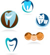 collection of dental clinic icons