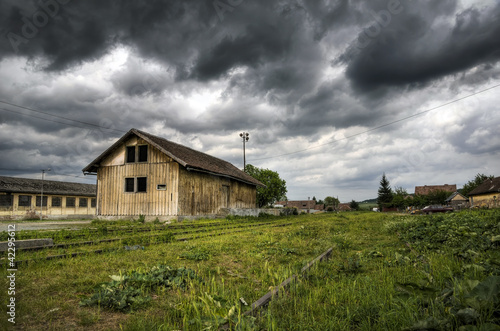 Photo: old abandoned railway station old abandoned railway station