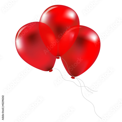 Vektor: Party Red Balloons Party Red Balloons